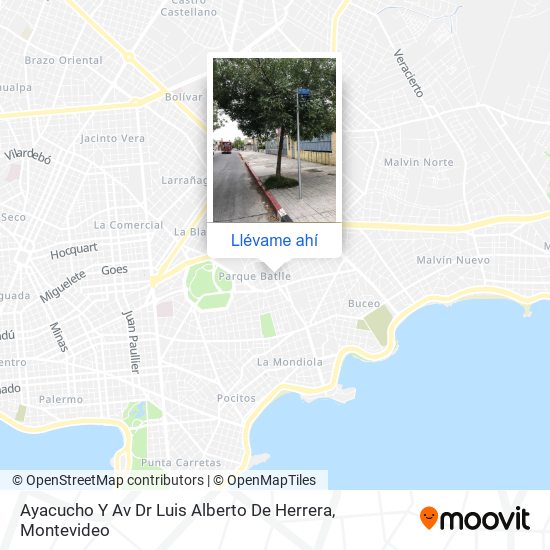Mapa de Ayacucho Y Av Dr Luis Alberto De Herrera