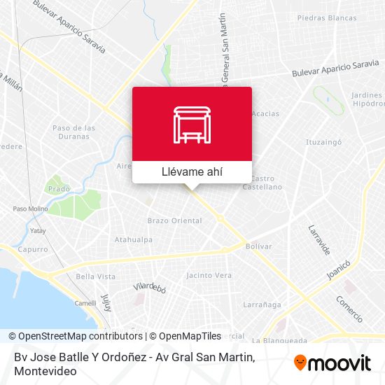 Mapa de Bv Jose Batlle Y Ordoñez - Av Gral San Martin