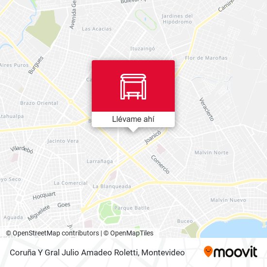 Mapa de Coruña Y Gral Julio Amadeo Roletti