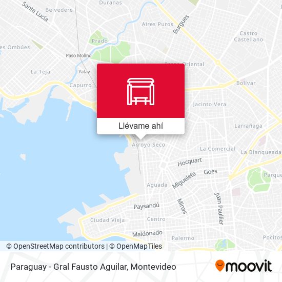 Mapa de Paraguay - Gral Fausto Aguilar