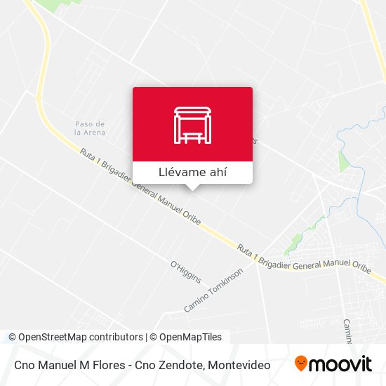 Mapa de Cno Manuel M Flores - Cno Zendote