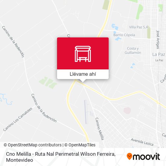 Mapa de Cno Melilla - Ruta Nal Perimetral Wilson Ferreira