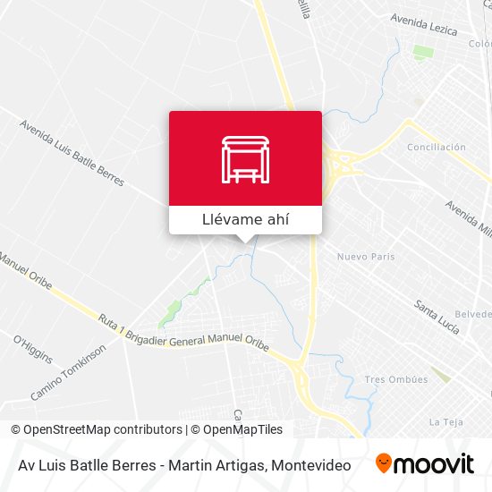 Mapa de Av Luis Batlle Berres - Martin Artigas