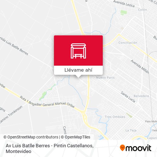 Mapa de Av Luis Batlle Berres - Pintin Castellanos