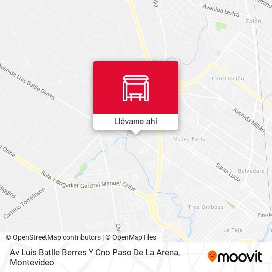 Mapa de Av Luis Batlle Berres Y Cno Paso De La Arena