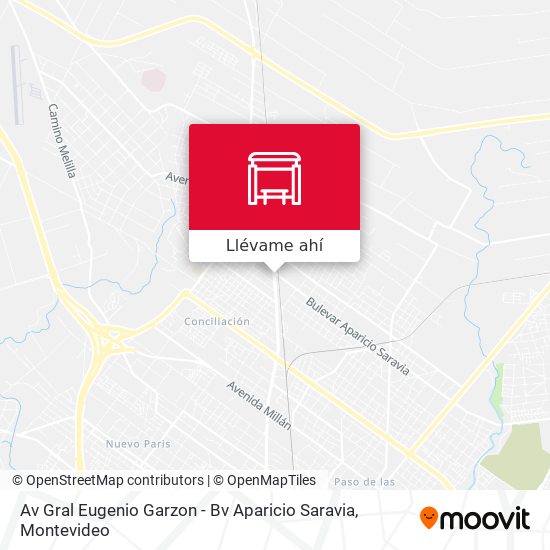 Mapa de Av Gral Eugenio Garzon - Bv Aparicio Saravia