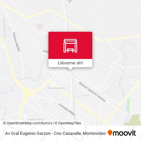 Mapa de Av Gral Eugenio Garzon - Cno Casavalle