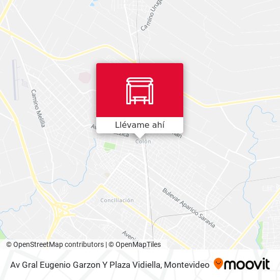 Mapa de Av Gral Eugenio Garzon Y Plaza Vidiella