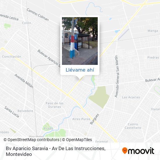 Mapa de Bv Aparicio Saravia - Av De Las Instrucciones