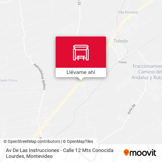 Mapa de Av De Las Instrucciones - Calle 12 Mts Conocida Lourdes