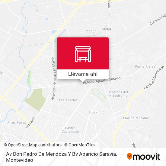 Mapa de Av Don Pedro De Mendoza Y Bv Aparicio Saravia