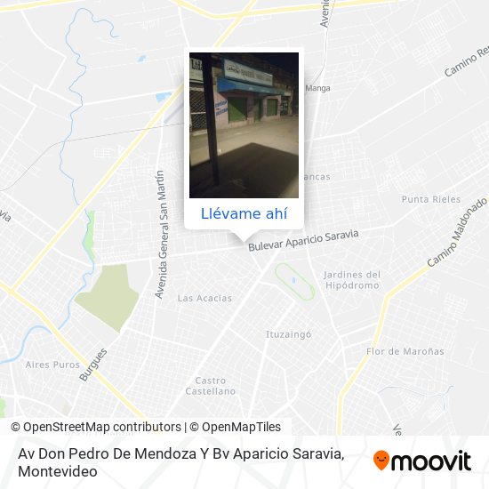 Mapa de Av Don Pedro De Mendoza Y Bv Aparicio Saravia