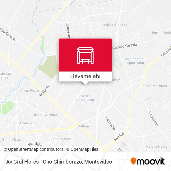Mapa de Av Gral Flores - Cno Chimborazo