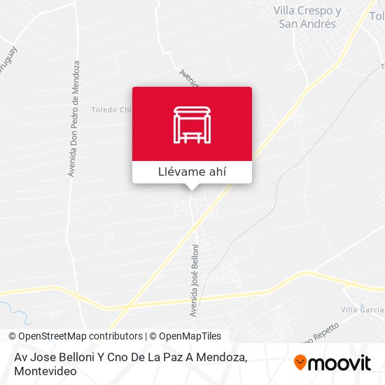 Mapa de Av Jose Belloni Y Cno De La Paz A Mendoza