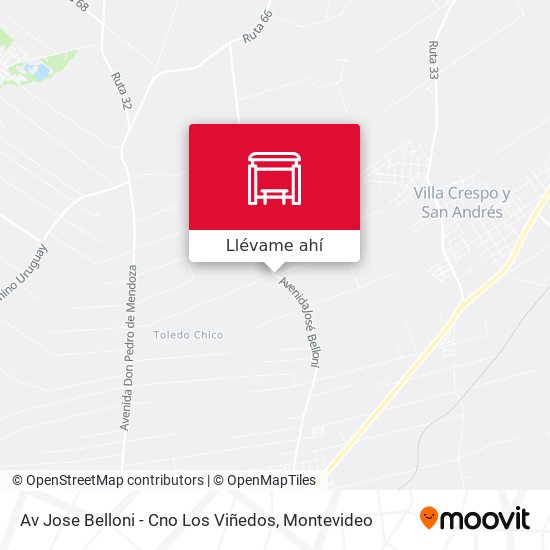 Mapa de Av Jose Belloni - Cno Los Viñedos