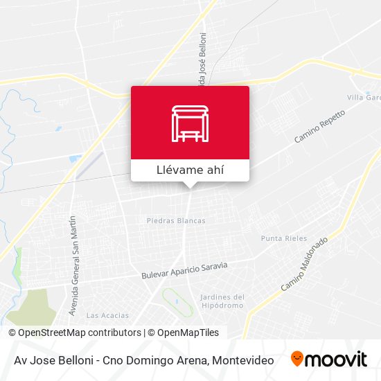 Mapa de Av Jose Belloni - Cno Domingo Arena