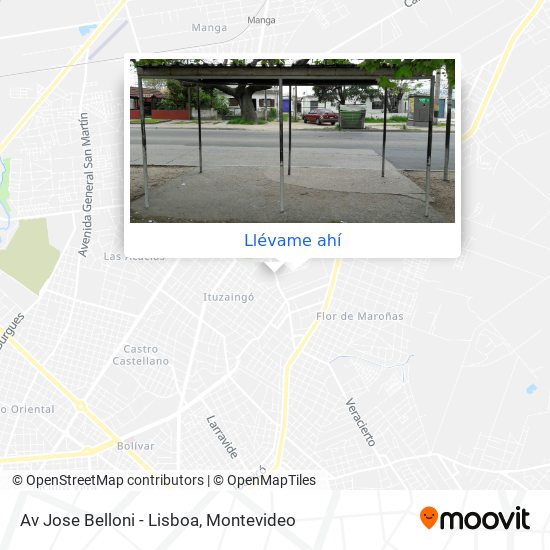 Mapa de Av Jose Belloni - Lisboa