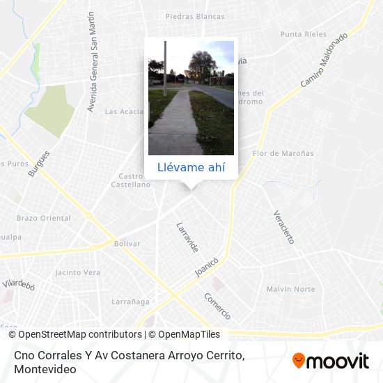 Mapa de Cno Corrales Y Av Costanera Arroyo Cerrito