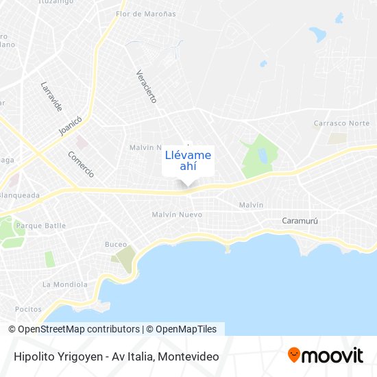 Mapa de Hipolito Yrigoyen - Av Italia