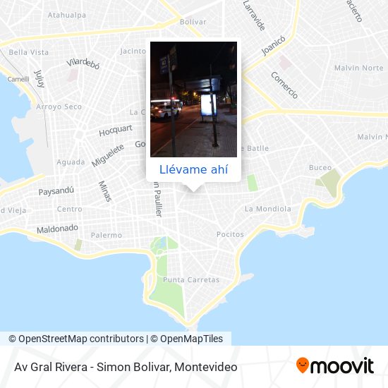 Mapa de Av Gral Rivera - Simon Bolivar