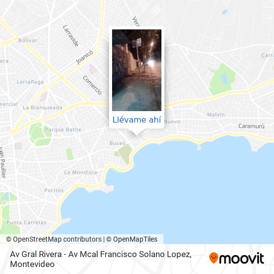 Mapa de Av Gral Rivera - Av Mcal Francisco Solano Lopez