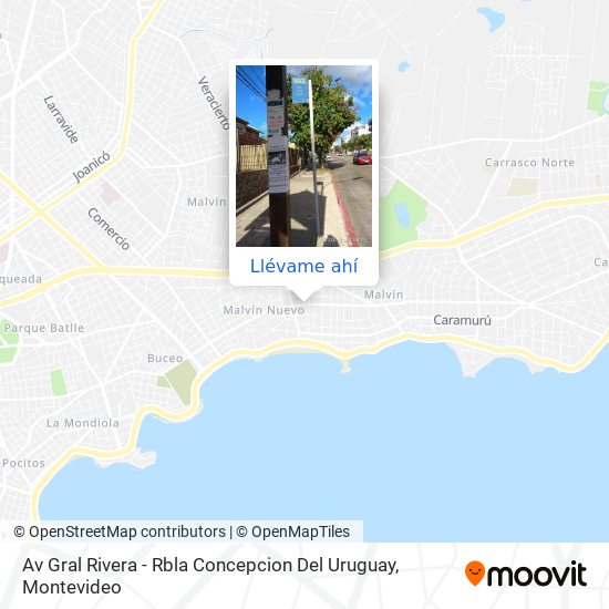 Mapa de Av Gral Rivera - Rbla Concepcion Del Uruguay