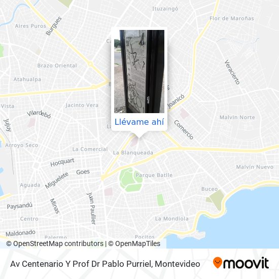 Mapa de Av Centenario Y Prof Dr Pablo Purriel