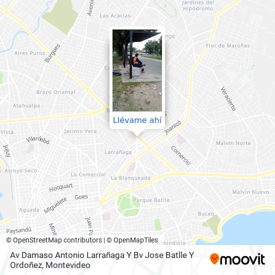 Mapa de Av Damaso Antonio Larrañaga Y Bv Jose Batlle Y Ordoñez