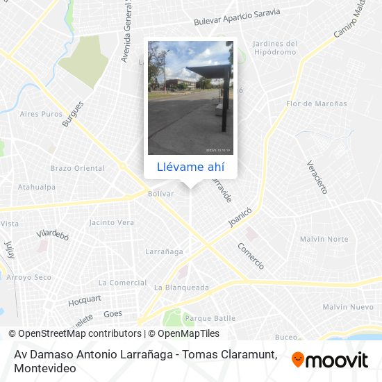 Mapa de Av Damaso Antonio Larrañaga - Tomas Claramunt