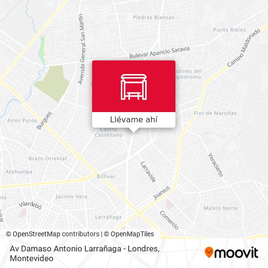 Mapa de Av Damaso Antonio Larrañaga - Londres
