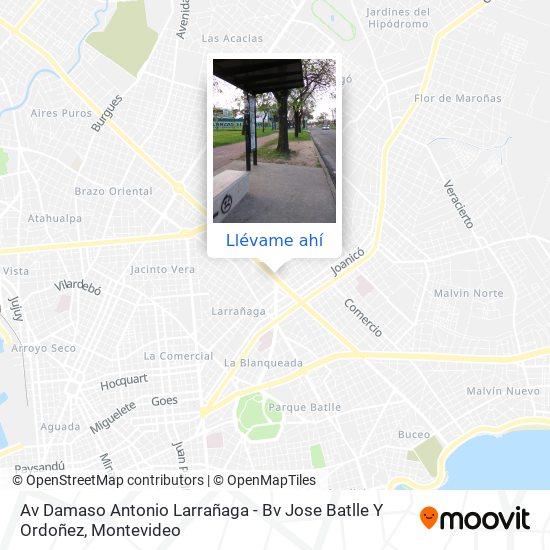 Mapa de Av Damaso Antonio Larrañaga - Bv Jose Batlle Y Ordoñez
