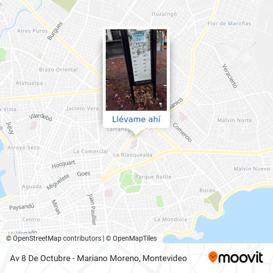 Mapa de Av 8 De Octubre - Mariano Moreno