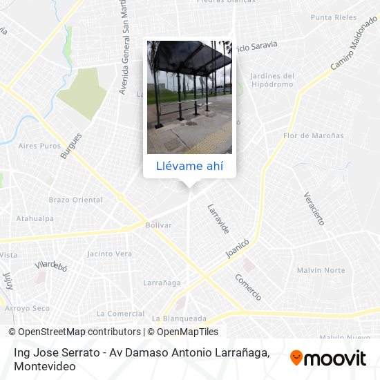 Mapa de Ing Jose Serrato - Av Damaso Antonio Larrañaga