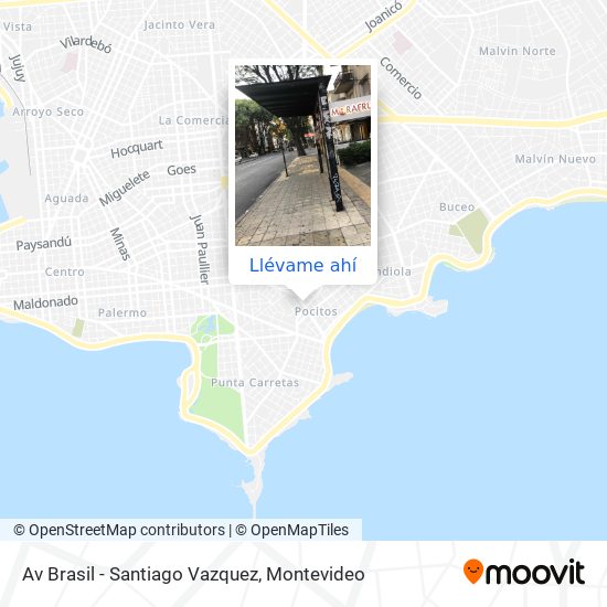 Mapa de Av Brasil - Santiago Vazquez