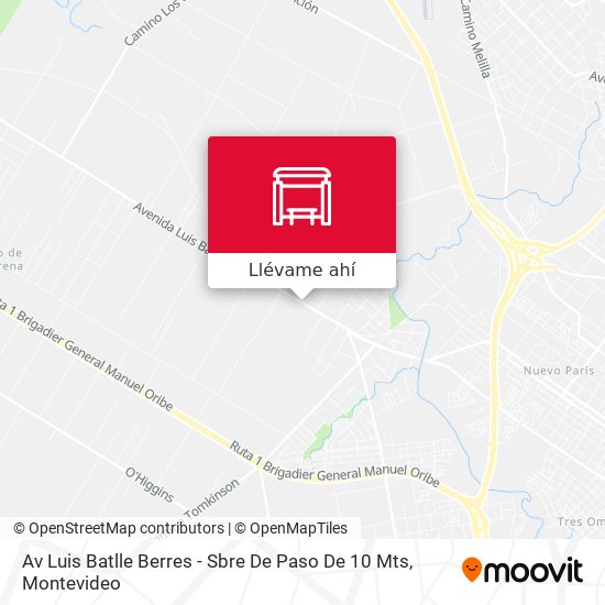 Mapa de Av Luis Batlle Berres - Sbre De Paso De 10 Mts