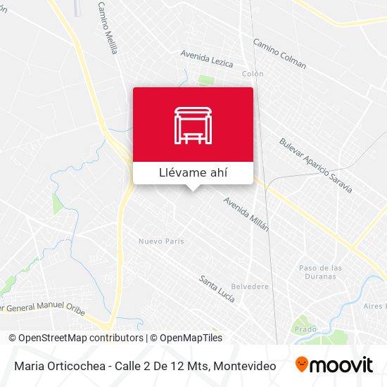 Mapa de Maria Orticochea - Calle 2 De 12 Mts