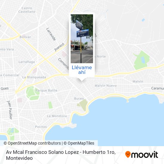 Mapa de Av Mcal Francisco Solano Lopez - Humberto 1ro