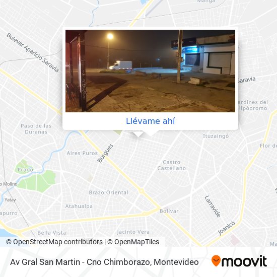 Mapa de Av Gral San Martin - Cno Chimborazo