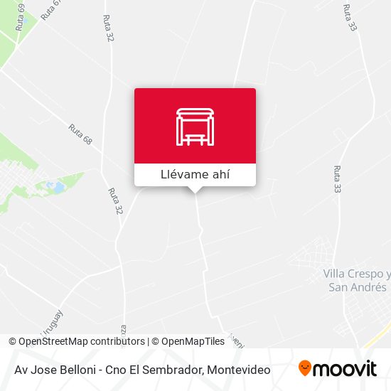 Mapa de Av Jose Belloni - Cno El Sembrador