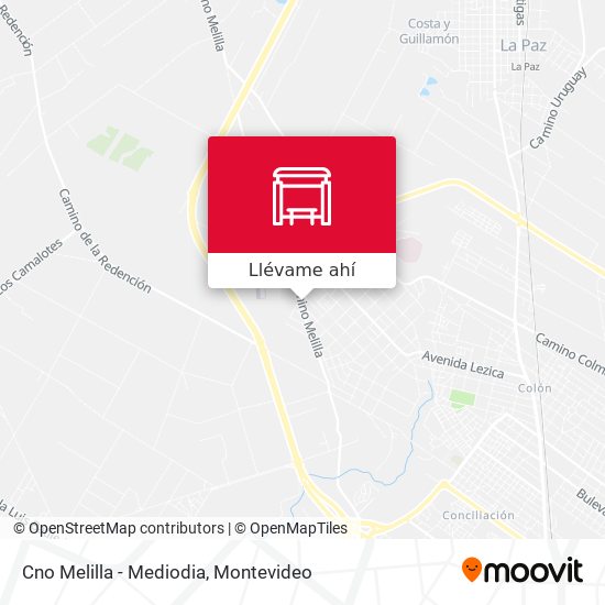Mapa de Cno Melilla - Mediodia