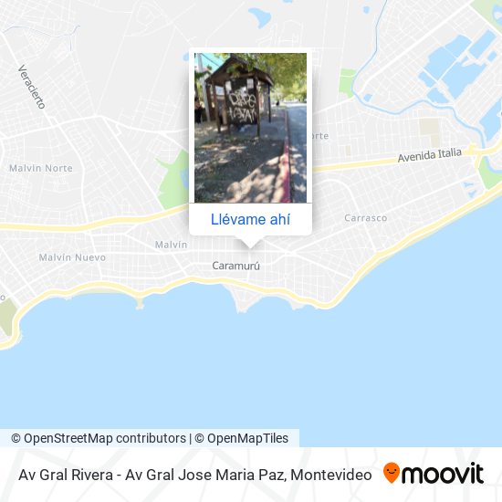 Mapa de Av Gral Rivera - Av Gral Jose Maria Paz