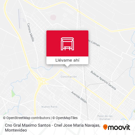 Mapa de Cno Gral Maximo Santos - Cnel Jose Maria Navajas