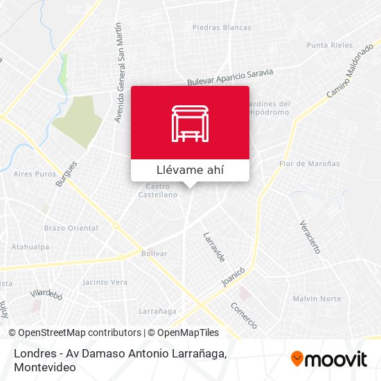 Mapa de Londres - Av Damaso Antonio Larrañaga
