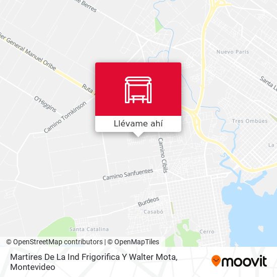 Mapa de Martires De La Ind Frigorifica Y Walter Mota