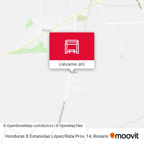 Mapa de Honduras X Estanislao López / Ruta Prov. 14