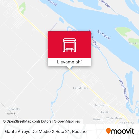 Mapa de Garita Arroyo Del Medio X Ruta 21