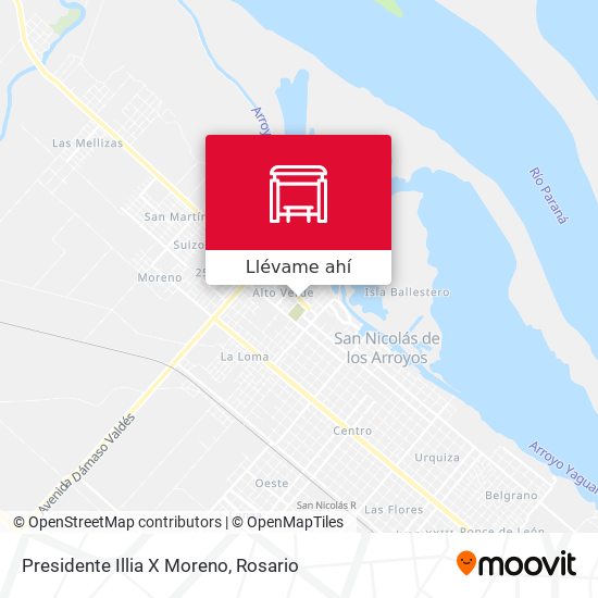 Mapa de Presidente Illia X Moreno