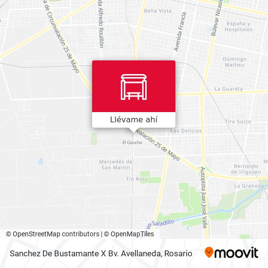 Mapa de Sanchez De Bustamante X Bv. Avellaneda