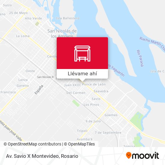 Mapa de Av. Savio X Montevideo