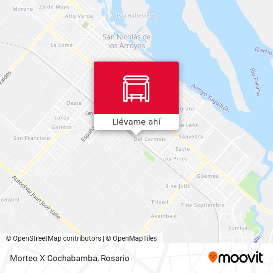 Mapa de Morteo X Cochabamba